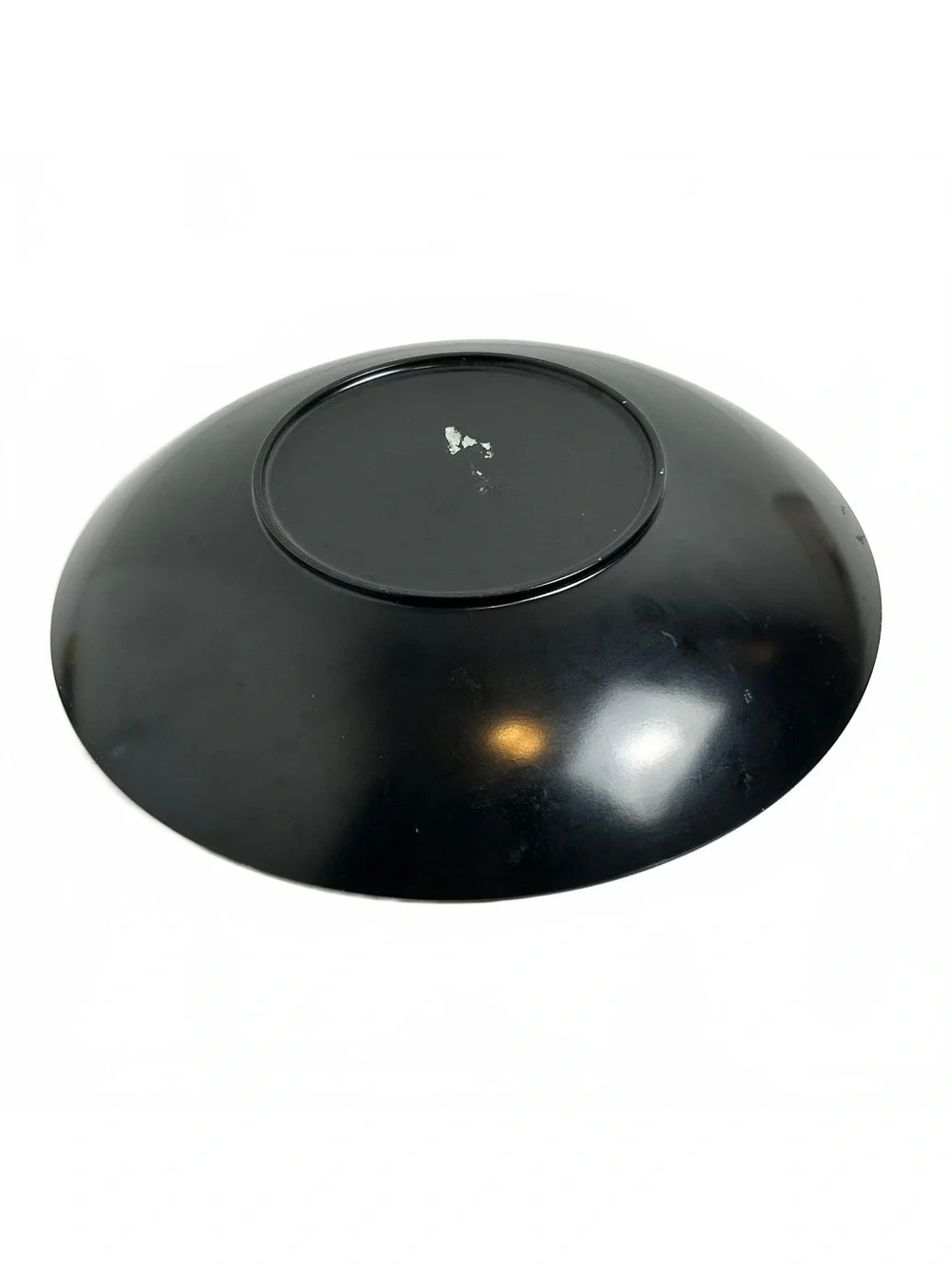 Mid-Century Modern Hand-Painted Wooden Bowl with Abstract Cocktail Design